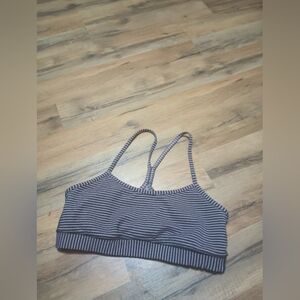 Lululemon Athletica Striped Sports Bra - Black and White
